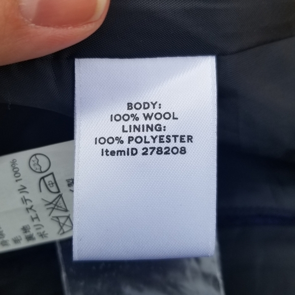 L.L. Bean blue and black plaid wool blazer size 12 - Picture 6 of 7